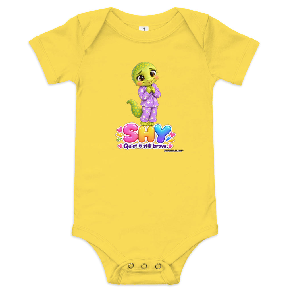 Liri Shy Feelings baby bodysuit in yellow