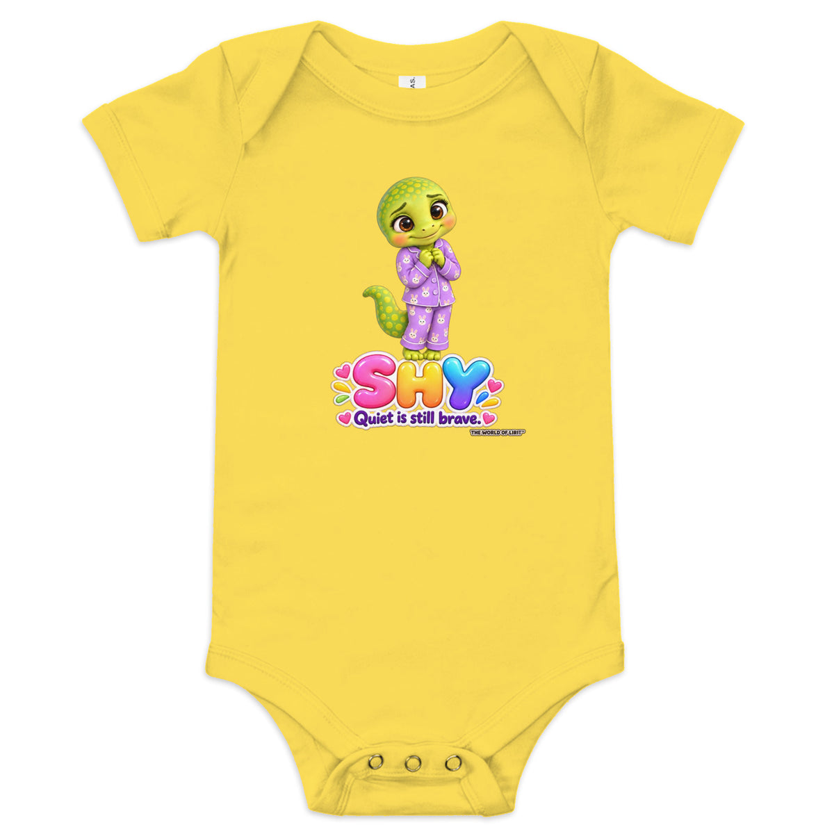 Liri Shy Feelings baby bodysuit in yellow