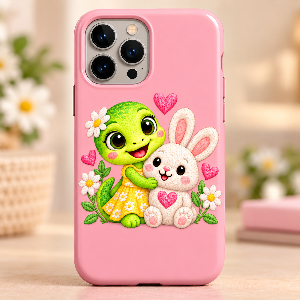 Liri and Bunny Pink Flowers phone case
