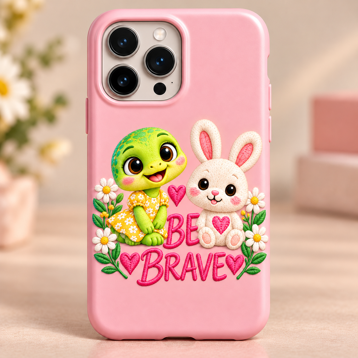 Be Brave Pink phone case