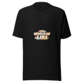 Happy Feelings Tee — Front+Back, Black, front view
