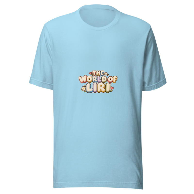 Happy Feelings Tee — Front+Back, Ocean Blue, front view