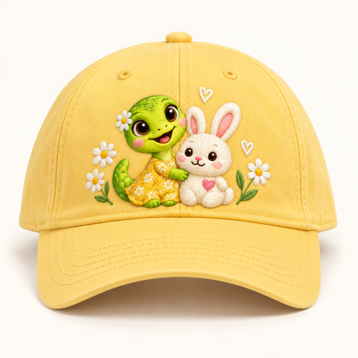 Hat 10 Liri and Bunny Yellow Floral approved mockup