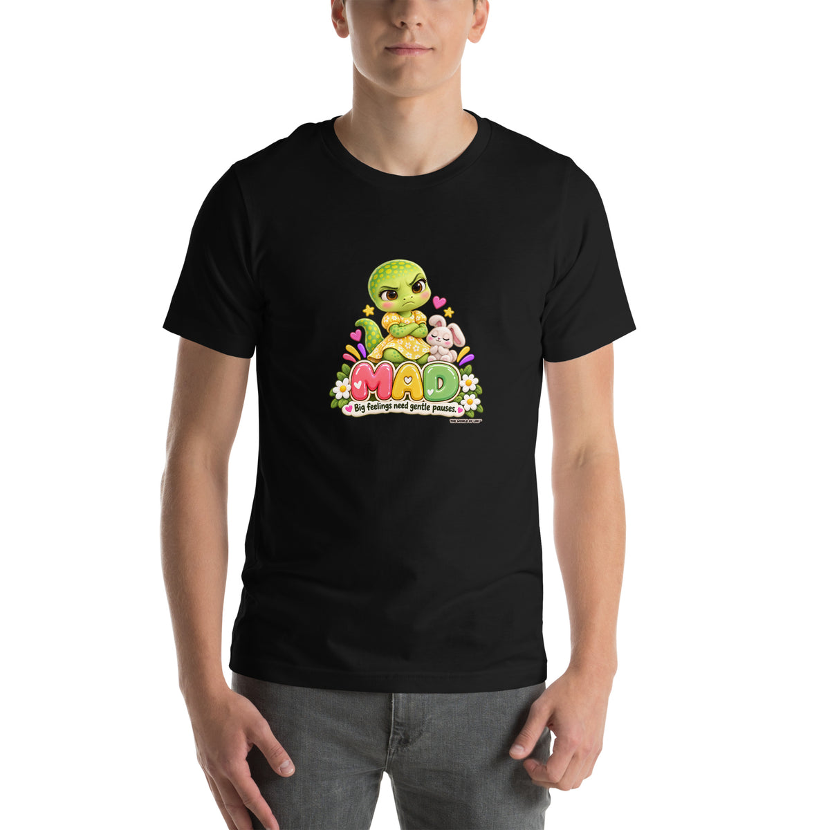 Liri Mad Feelings Tee — Adult — Black — Front Print XS/S