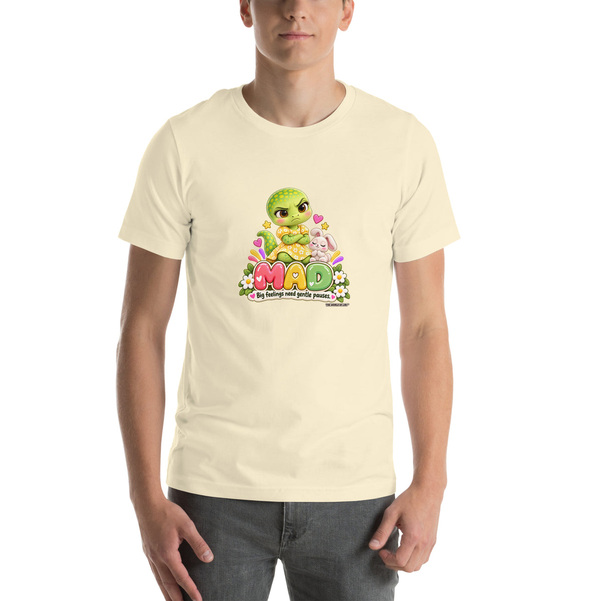 Liri Mad Feelings Tee — Adult — Natural — Front Print XS/S