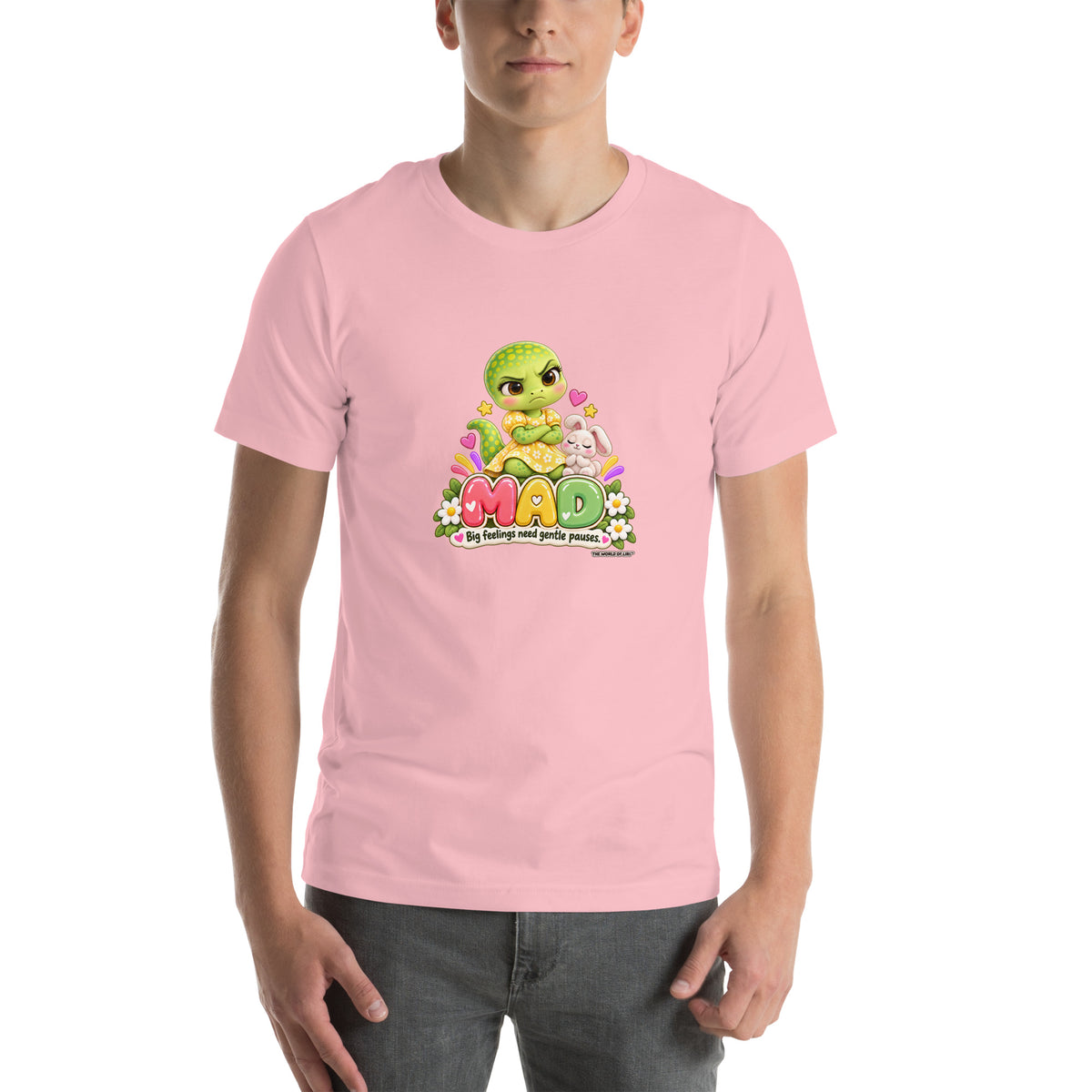 Liri Mad Feelings Tee — Adult — Pink — Front Print XS/S