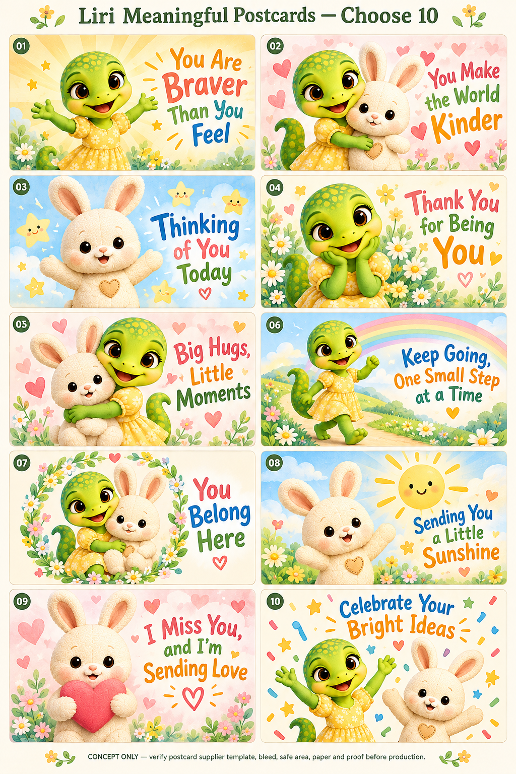 The World of Liri meaningful postcards artwork